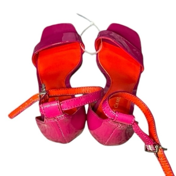 NEW Vince Camuto Enella Barbie Pink Patent Sandal Heel - Size 5.5 - Picture 4 of 8